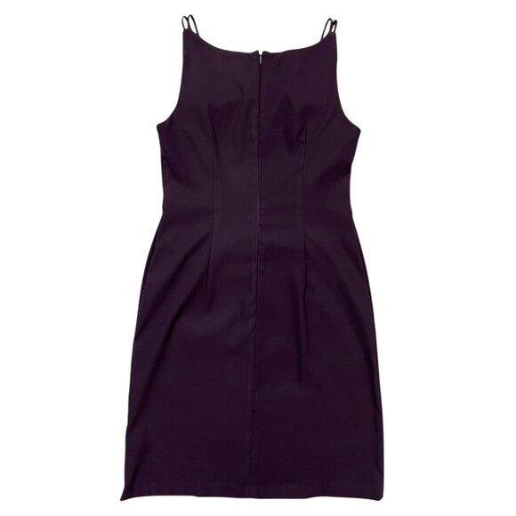 Vintage Beaded Mini Sheath Dress Purple Size 4 90s Gothic Vampire Dark Romantic - Picture 2 of 8